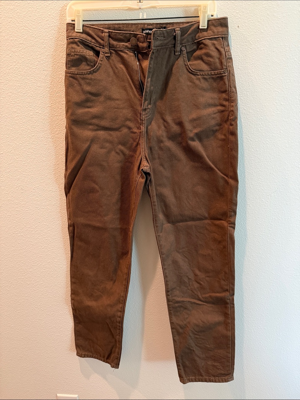 Classic Chocolate Brown High-Waist Jeans